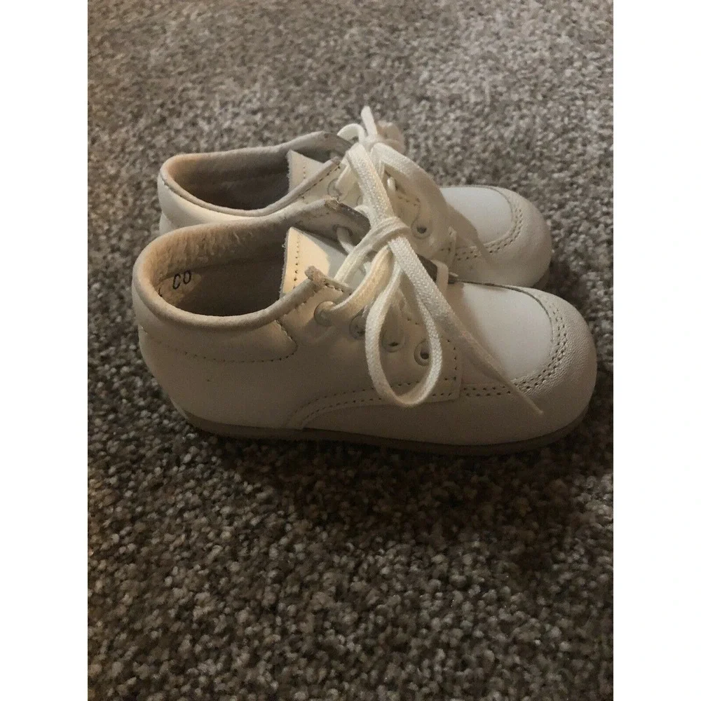 Footmates Scamp Pre Walker‎ White Scuff Baby Shoe Size 4.5 C